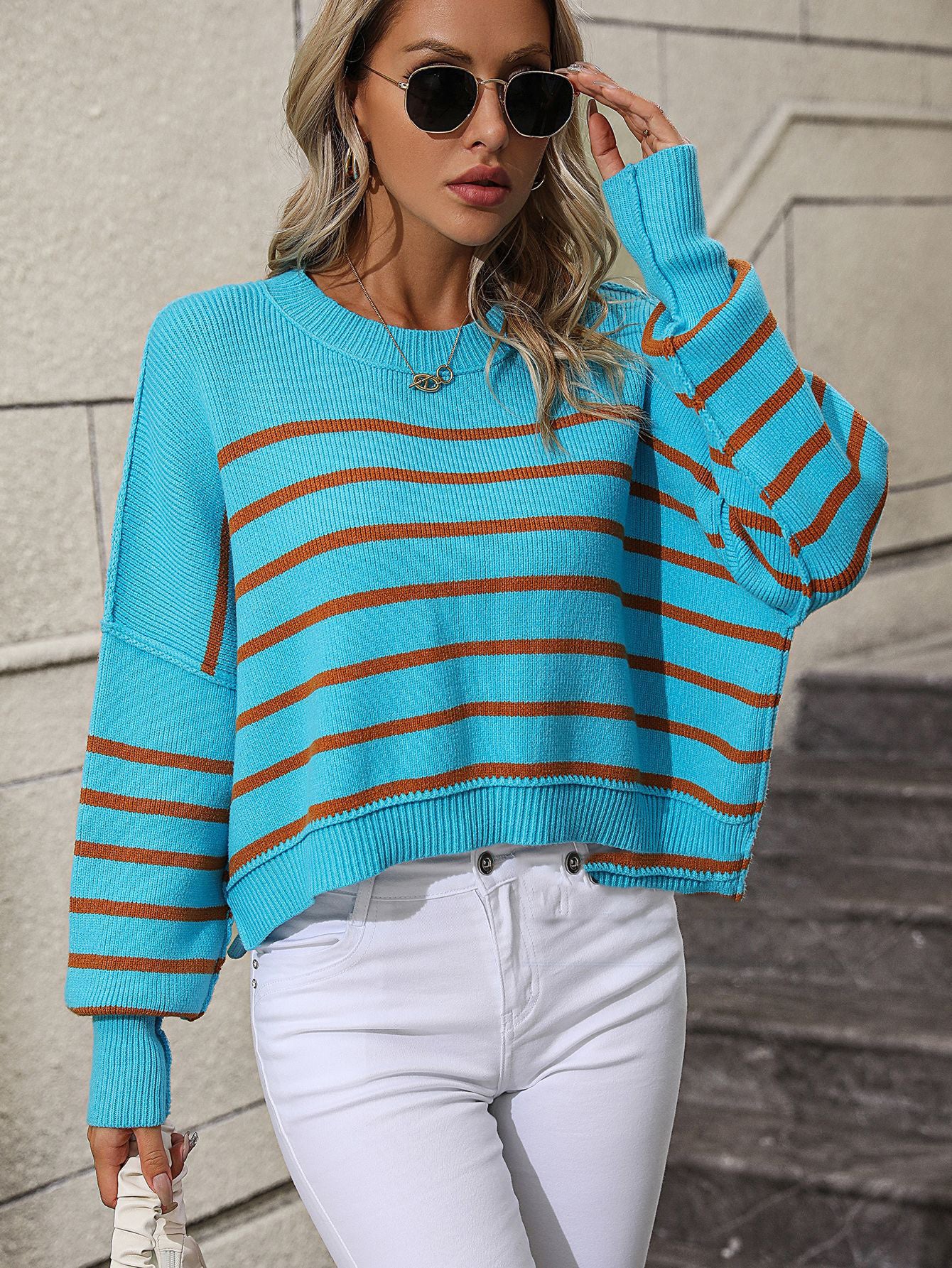 Pull Rayé : Col Rond & Style EU/US