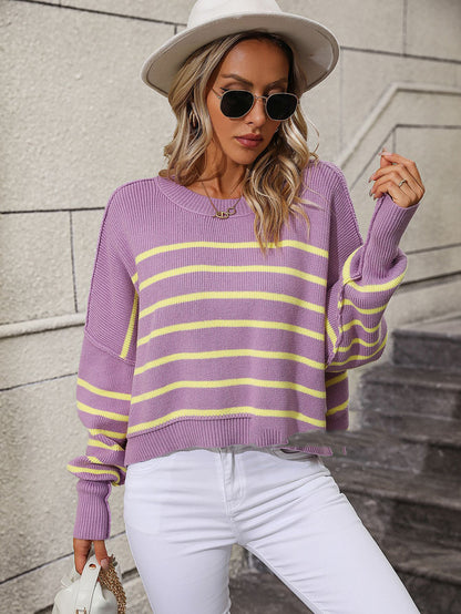 Pull Rayé : Col Rond & Style EU/US