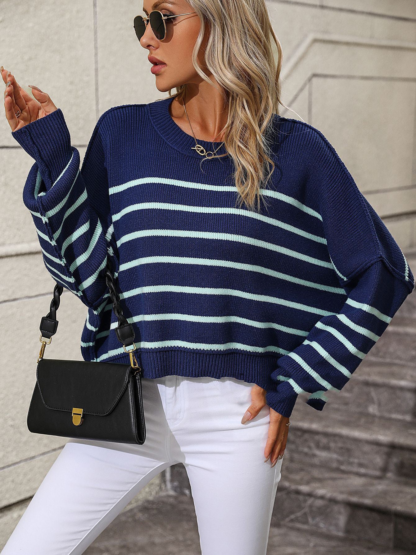 Pull Rayé : Col Rond & Style EU/US